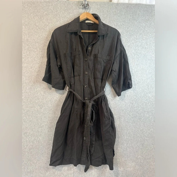 MARINE LAYER Brown Renata Shirt Dress Womens Size Small L0813 - Picture 2 of 11